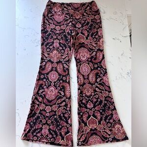 No Boundaries Women’s Paisley Flared Bell Bottoms size XL(15-17) Boho Festival
